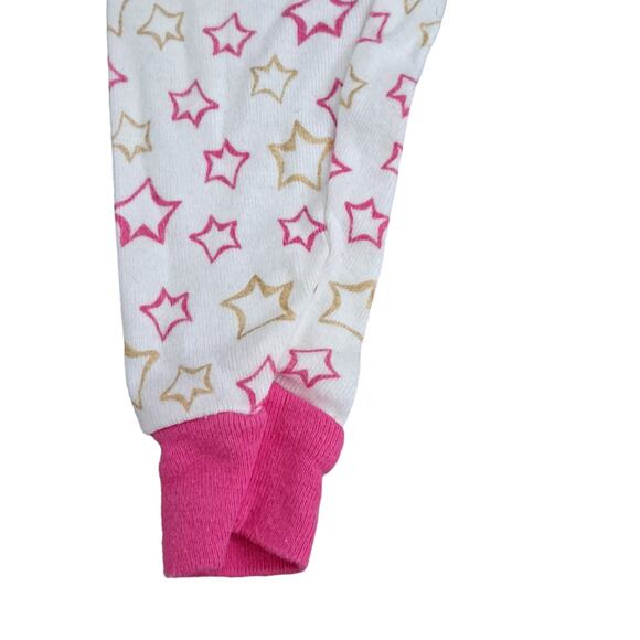 2 FOR $5 SALE Girl's Pink And White Unicorn And Stars Pajama Set Size 12 Months - Picture 8 of 9